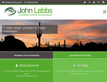 Tablet Screenshot of johnlebbscpa.com